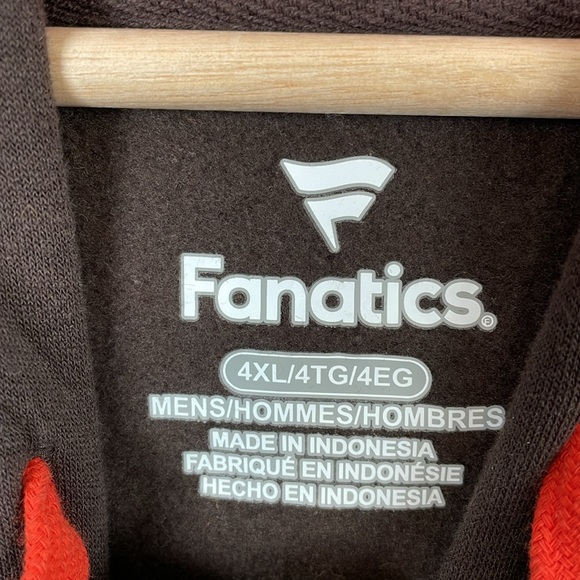 Cleve Brown NFL Fanatics Mens 4XL Sweatshirt Hoodie Long Sleeve Graphic Pullover - Picture 8 of 8